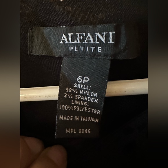 Alfani Woman black A-Line Lace-over Dress Cap Sleeve 6p - Picture 6 of 9